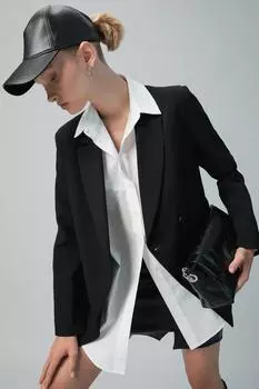 Блейзер оверсайз DeFacto, темно-синий