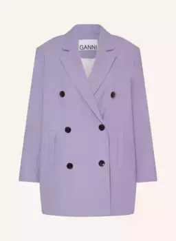 Блейзер оверсайз Ganni, фиолетовый