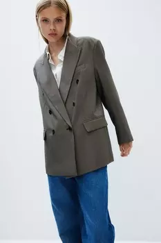 Блейзер оверсайз H&M, серый