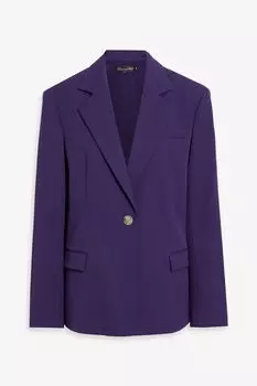 Блейзер оверсайз из смесовой шерсти OSCAR DE LA RENTA, фиолетовый