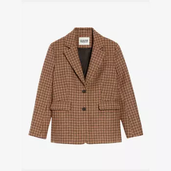 Блейзер оверсайз из смесовой шерсти в клетку Vermont Claudie Pierlot, цвет divers