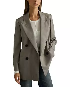 Блейзер оверсайз REISS, серый