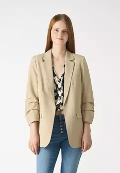 Блейзер PCBOSELLA 3/4 SLEEVES BLAZER Pieces, бежевый