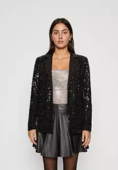 Блейзер PCBOSSY SEQUIN Pieces, черный