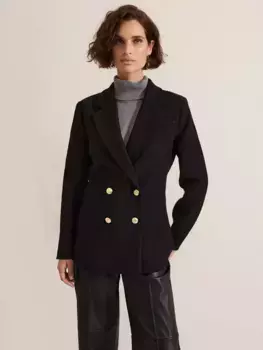 Блейзер Phase Eight Kiana Double Breasted Wool Blend, черный