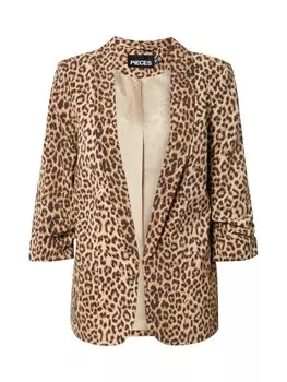 Блейзер Pieces BOSELLA, бежевый/коричневый