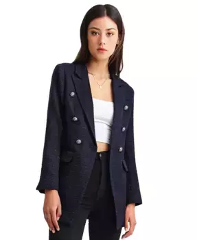 Блейзер Princess Polina с фактурным плетением Belle & Bloom, синий