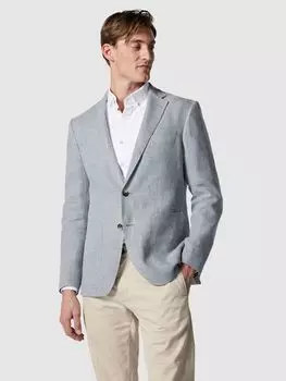 Блейзер приталенного кроя Cascades из смеси шерсти и льна Rodd & Gunn, шамбре