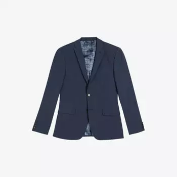 Блейзер приталенного кроя Sinjjs из смесовой шерсти Ted Baker, синий