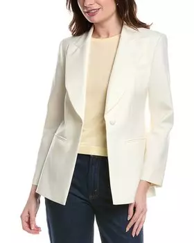 Блейзер Rebecca Taylor Cavalry из саржи с добавлением шерсти и шелка, белый