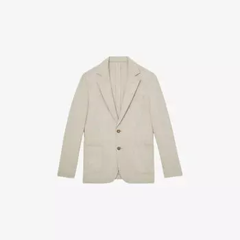 Блейзер Reiss Афродита однобортный из эластичного трикотажа, серый
