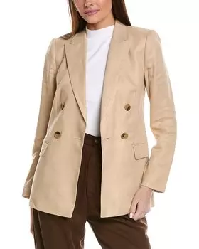 Блейзер Reiss Hollie из льняной ткани, бежевый