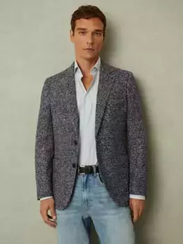 Блейзер Reiss Mineral Wool Blend Dogtooth Single Breasted