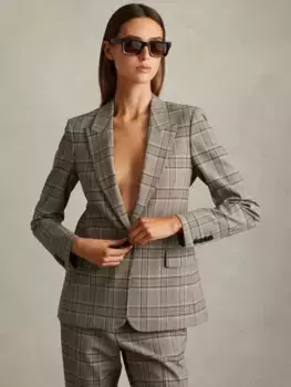 Блейзер Reiss Tamy Check, цвет grey/multi