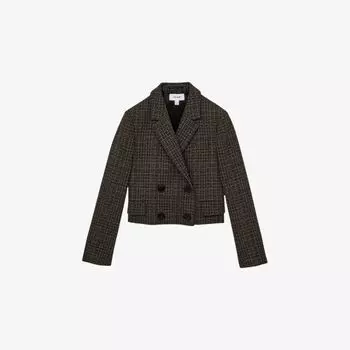 Блейзер Reiss укороченный двубортный, коричневый