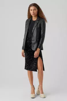 Блейзер с эффектом кожи Vero Moda, черный