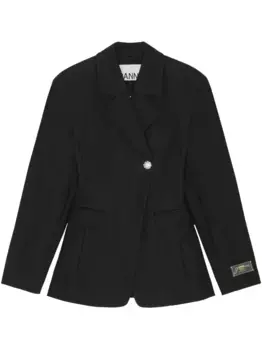 Блейзер с аппликацией GANNI, черный