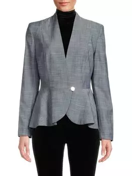 Блейзер с баской с принтом Tommy Hilfiger, цвет Light Blue