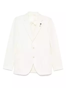 Блейзер с брошью Lardini, белый