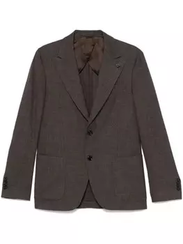 Блейзер с брошью Lardini, коричневый