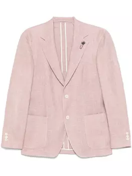 Блейзер с брошью Lardini, розовый