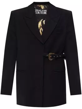 Блейзер с декоративной пряжкой Versace Jeans Couture, черный