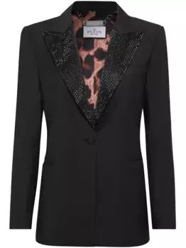 Блейзер с декором Skull Philipp Plein, черный
