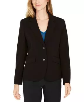 Блейзер с двумя пуговицами Anne Klein, черный