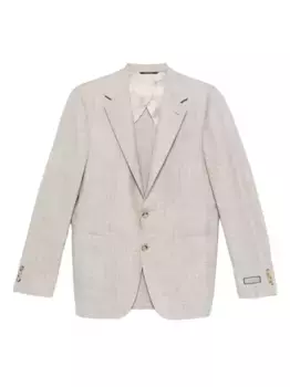 Блейзер с двумя пуговицами Canali, коричневый
