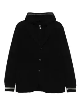 Блейзер с капюшоном Eleventy, черный