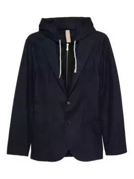 Блейзер с капюшоном Eleventy, синий