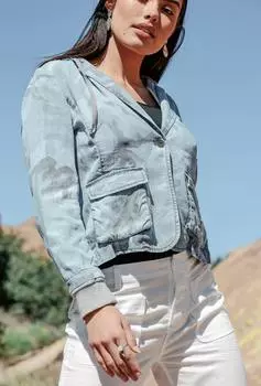 Блейзер с капюшоном Pamela в джинсовом камуфляже Marrakech, цвет denim camo