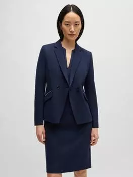 Блейзер с карманом на молнии jatawa HUGO BOSS, темно-синий