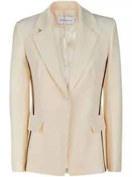 Блейзер с контрастной отделкой SIMONA CORSELLINI, нейтральный цвет