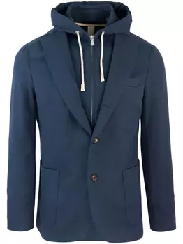 Блейзер с многослойным эффектом Eleventy, синий