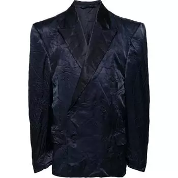 Блейзер с мятым эффектом Balenciaga, Marine Blue