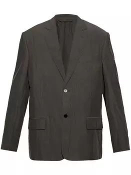 Блейзер с нашивкой-логотипом Balenciaga, серый