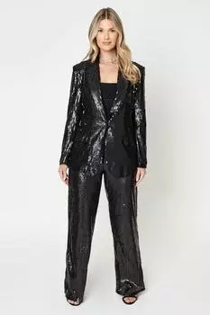 Блейзер с пайетками Dorothy Perkins, черный