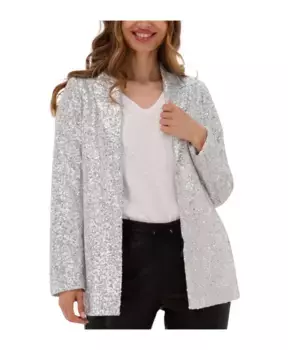 Блейзер с пайетками Goosecraft, серый