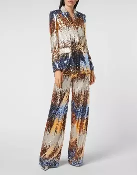 Блейзер с пайетками Gothic Plein Philipp Plein, цвет Blue/Gold