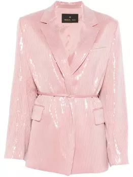 Блейзер с пайетками и поясом Manuel Ritz, розовый