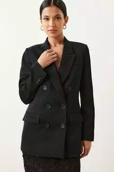 Блейзер с подкладкой с узором пейсли Next, черный