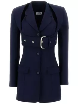 Блейзер с поясом Off-White, синий