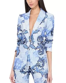 Блейзер с принтом Breann Alice and Olivia, синий