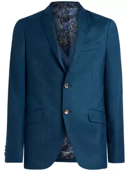 Блейзер с принтом пейсли ETRO, синий