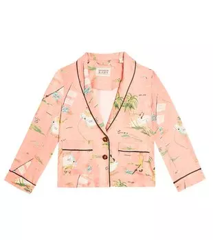 Блейзер с принтом Scotch & Soda, синий