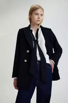 Блейзер с пуговицами H&M, черный