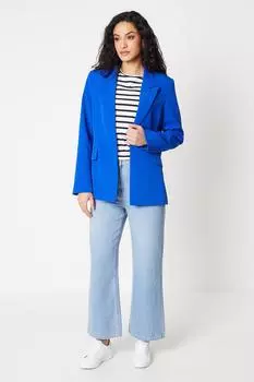 Блейзер с пуговицами и манжетами от края до края Debenhams, синий