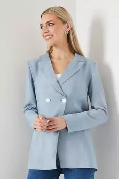 Блейзер с разрезом спереди и пуговицами для особых случаев Debenhams, синий