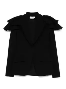 Блейзер с рюшами Saiid Kobeisy, черный